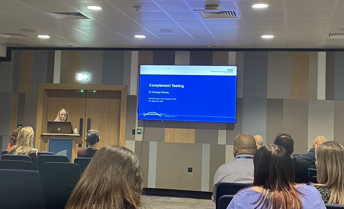 BloodSciences's tweet photo. Now at a talk by our very own Dr Ashleigh Rainey on the complement system #IBMSCongress2023 https://t.co/8rNGh4pEkp