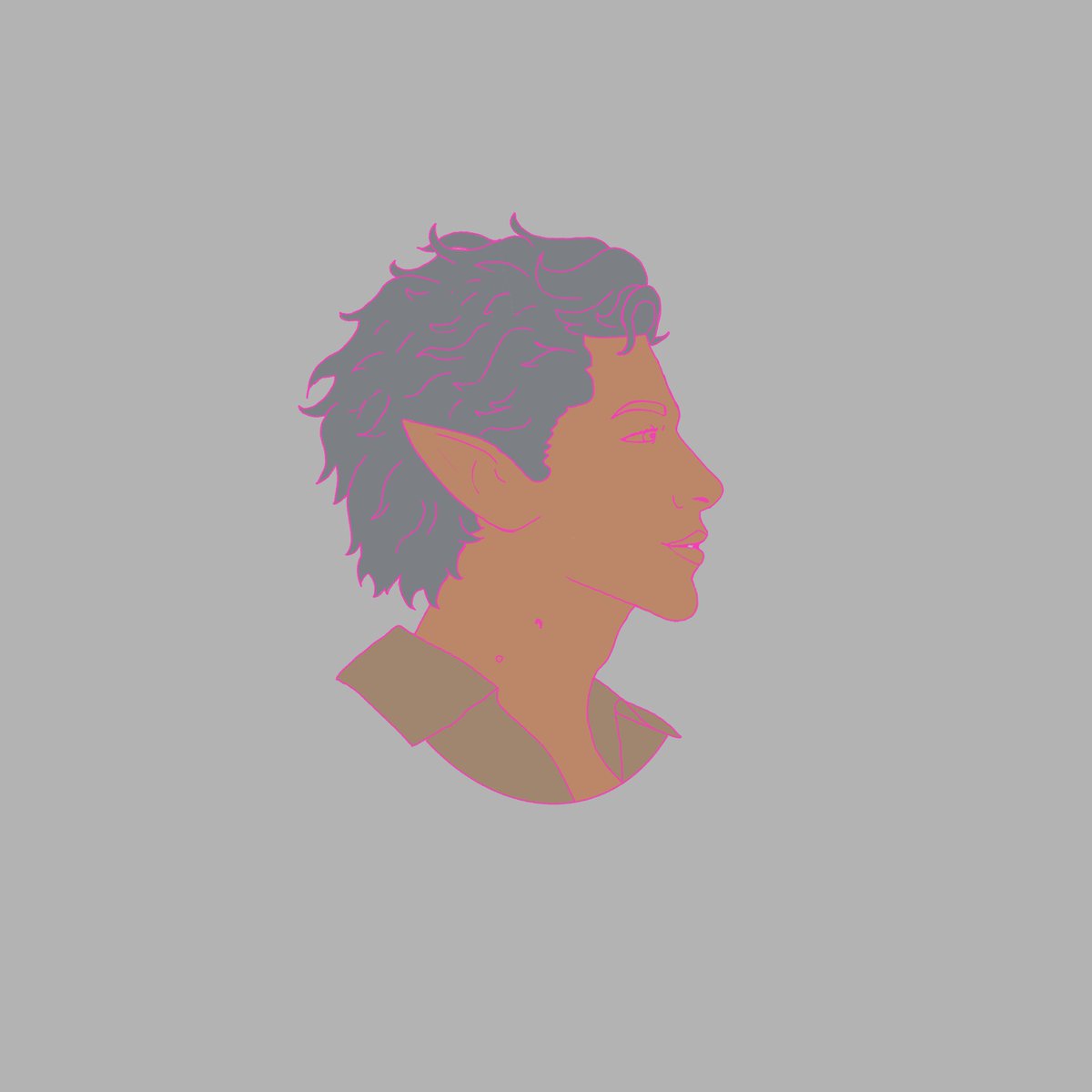 Drew my #BaldersGate3 character. What does your character look like? 
Also, my WIP of #Astarion which I’ll finish next.

#digitalart #fanart #horn