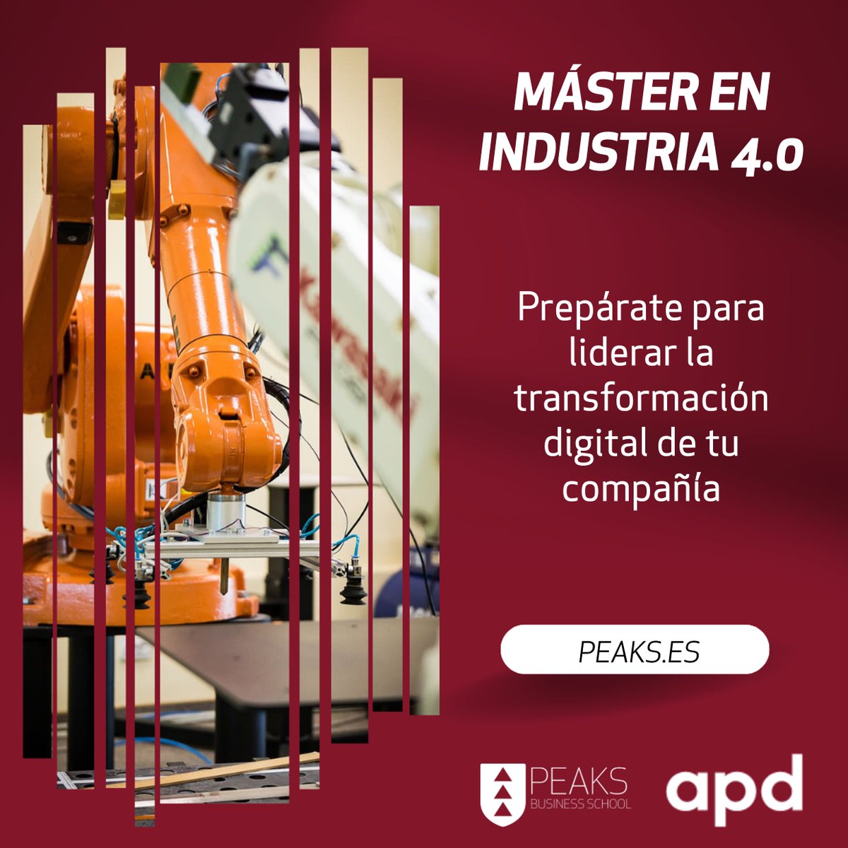 La transformación digital en la industria exige talento 4.0. ¡No te pierdas nuestro Máster en Industria 4.0, pionero en España! Comienza el 27 de octubre. Descubre más y prepárate para liderar la transformación digital en tu empresa.
👉 peaks.es/master-industr…

#Industria40