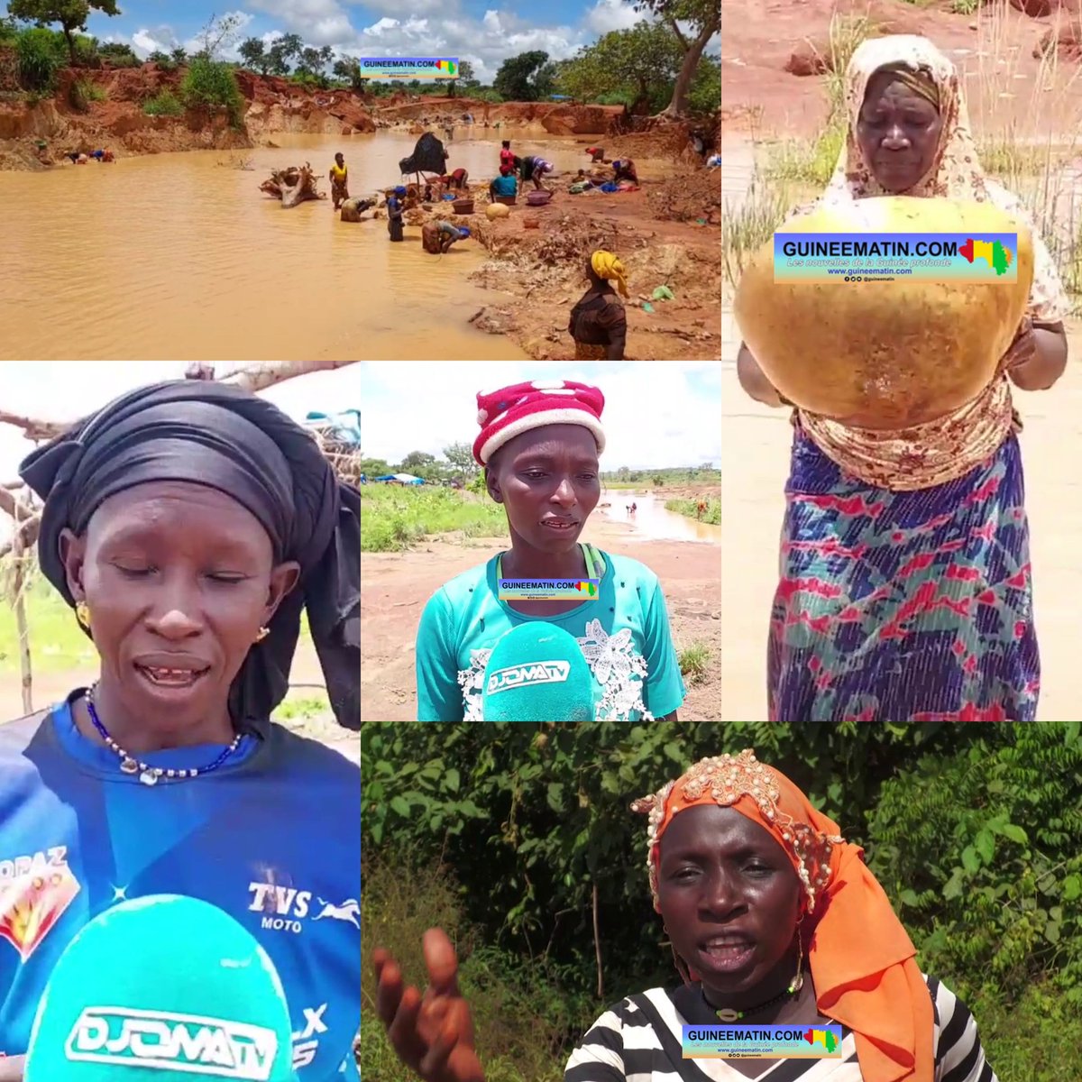Guineematin's tweet photo. 🔴 Calvaire des femmes de #Mandiana : l’or ne brille plus pour les orpailleuses !
https://t.co/U2o6U3JfW8 https://t.co/yAM0VvQgXO