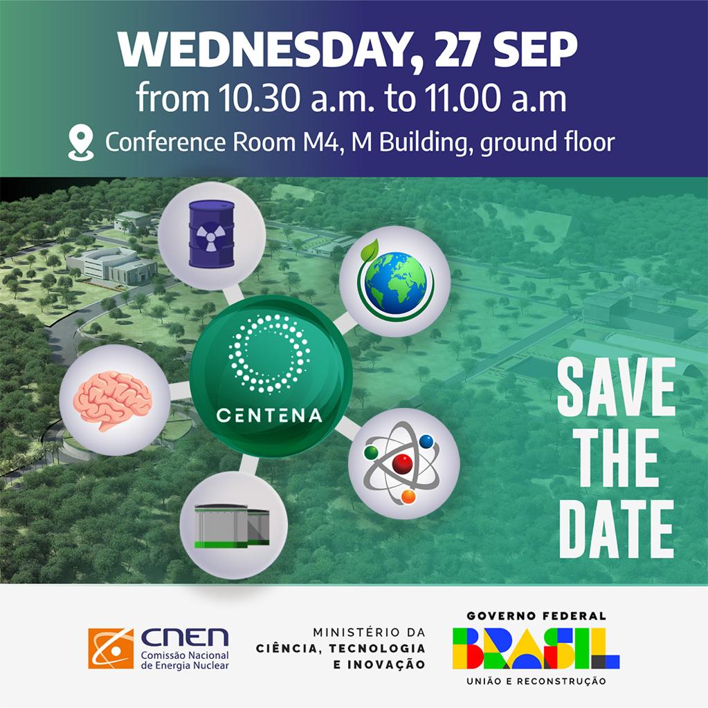 It's Tomorrow! Don't miss our side-event “CENTENA: A Center for Research, development and Innovation in the Management and Disposal of Radioactive Waste” taking place at the <a href="/iaeaorg/">IAEA - International Atomic Energy Agency ⚛️</a> 67th General Conference  

📅 27 September, 10:30 a.m. 
📍Room CR M4, M Building, Ground Floor