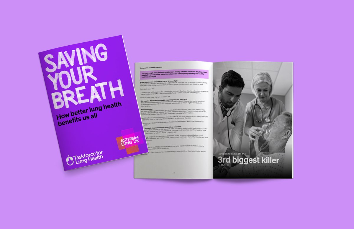 The Taskforce for Lung Health and @asthmalunguk have launched our 'Saving Your Breath' report. The recommendations in this report could save the NHS £307m at year, and boost the economy by £277.9m a year