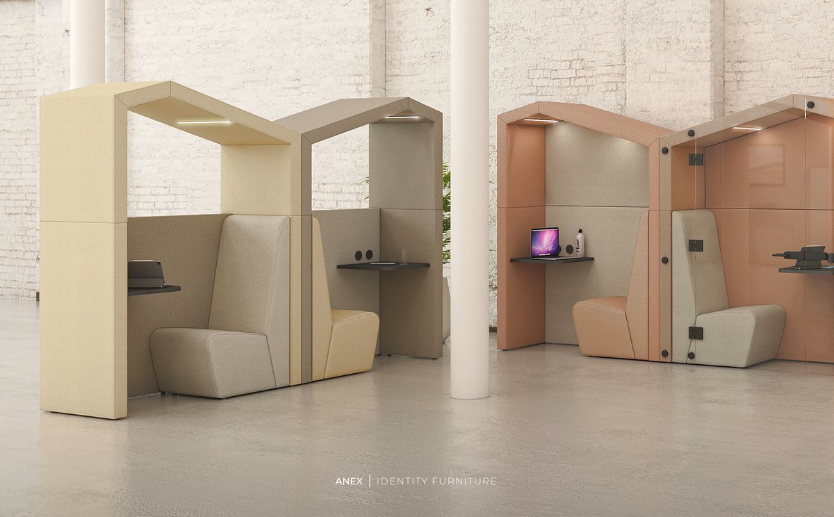 Anex solo offers the opportunity to break away from the crowd, ideal for concentrated work without completely restricting the ability to socialise.
———
#IdentityFurniture
-
#officedesign #workbooth #meetingspace #collaboration #boothseating #officebooth #modernoffice #coworking