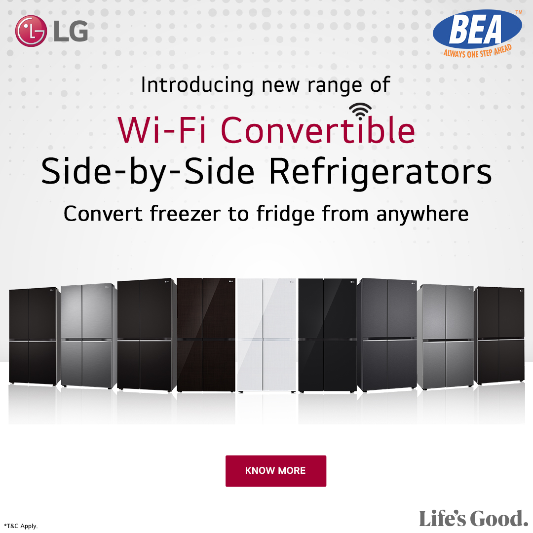 bharath_bea's tweet image. Introducing the future with the new range of LG Wi-Fi Convertible Side-by-Side Refrigerators @ BEA. When you need extra storage in life, we have got you covered. 🤗

9842344323
linkto.contact/BEA-WhatsApp

* T&amp;amp; C Apply.

#BEA #LG #multiairflow #Refrigerators #Fridge