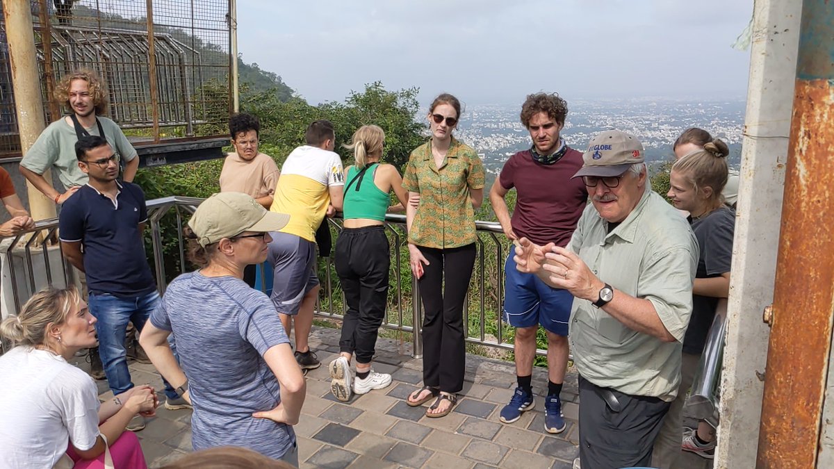 Shubh43's tweet photo. A new approach of understanding Critical Zone Observatory by Prof. Karl Schneider and @ChristinaBogne2 from @UniCologne during excursion to Berambadi #CriticalZoneObservatory in Karnataka, India under the #INGENIoS project @iiscbangalore https://t.co/GlIOiyI164