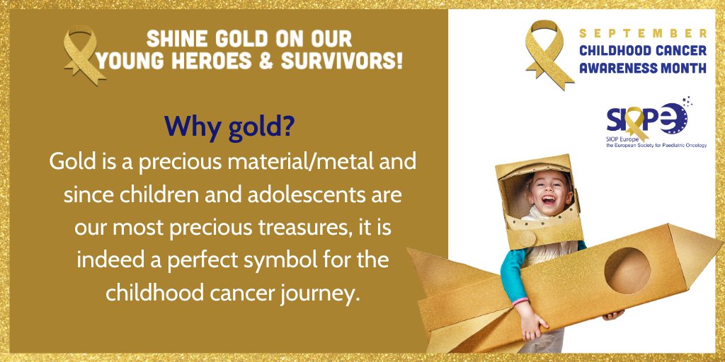 🎗 Ever wondered why we call it #GoldSeptember? 
🌟 Gold isn't just a color; it's the universal symbol that unites us in raising awareness about childhood cancer. 
But there's more to the story! Discover the other special reasons behind the gold symbolism in our visual below.⬇️