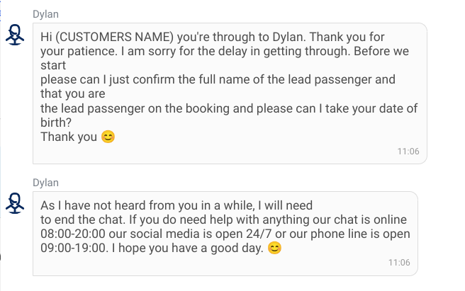 paulmbooker's tweet photo. @TUIUK Also thanks to Dylan for keeping me waiting 25 mins and then just killing the webchat and blaming me! https://t.co/zVo5FEBQ3M