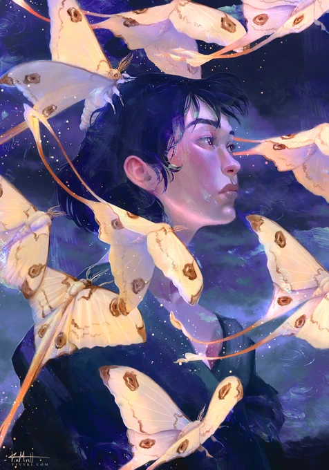 Glittering, magical moths  