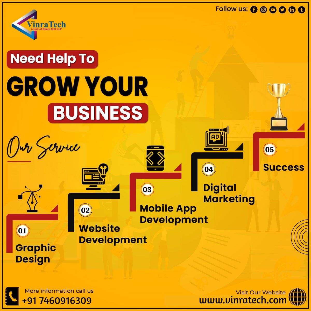 VinraTech's tweet image. Elevate your online presence with VinraTech! We specialize in graphic design, web development, digital marketing and mobile app development

Let us transform your ideas into a powerful online reality. Your success, our passion!

#Vinratech #WebSolutions #DigitalExcellence