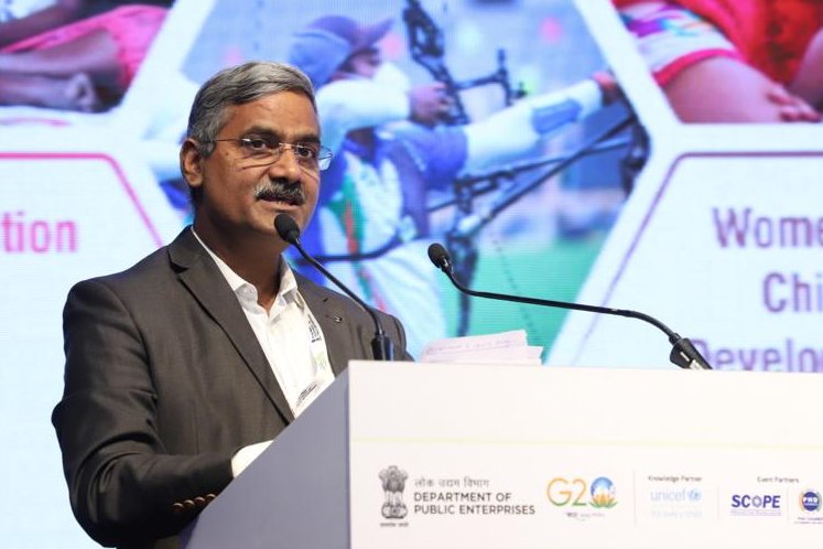 DPE_GoI's tweet photo. CPSE CSR Roundtable
Mr. Debashish Satpathy, GM, NBCC highlighting how companies are spending their CSR funds.
#CPSERoundtableExhibition2023 #HealthyNationHappyNation #AspirationalDistricts #SwachhtaHiSewa #Vidyanjali #Stunting #TBMuktBharat #AnaemiaControl #TOPS #FinMin #DPE https://t.co/NOsAFj44Ad
