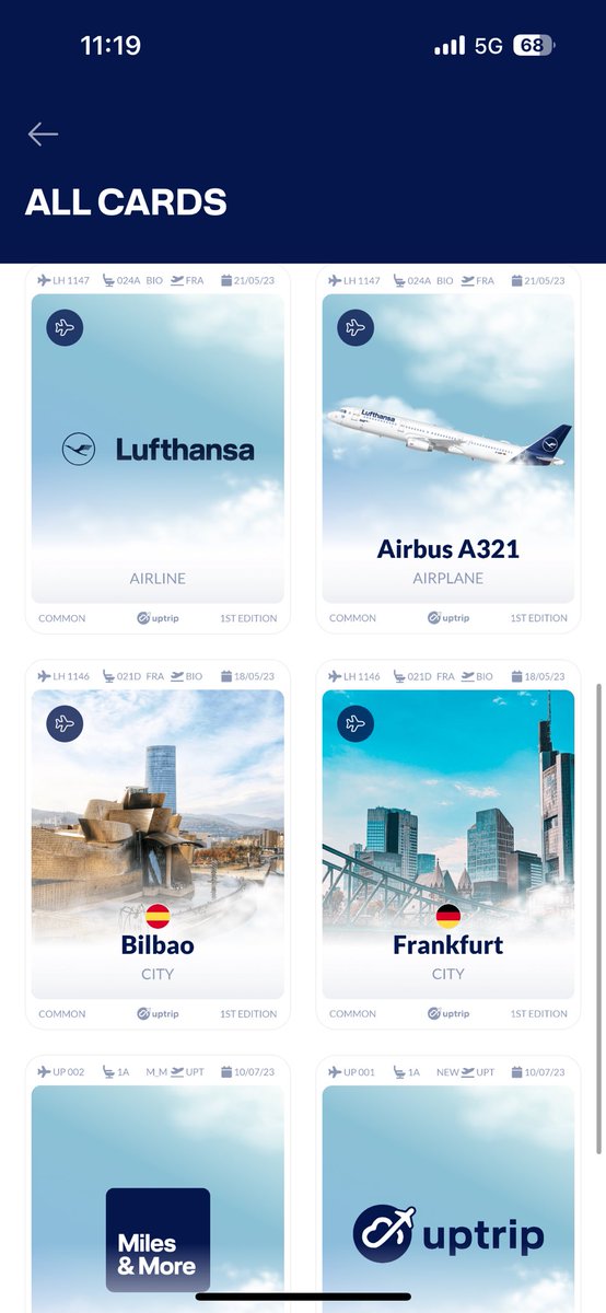 _Joshua205's tweet photo. Shoutout to @Uptrip_app for a great app that combines gamification &amp; web3 components to create a nice passenger engagement and increase loyalty! 

Already collected my first 8 cards 🤝🃏

Check it out yourself: https://t.co/W4JyZKeJ0R https://t.co/Dc5c362u86
