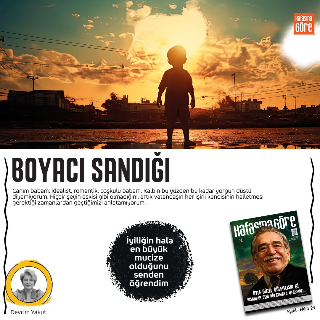 _kafasinagore's tweet photo. İyiliğin hala en büyük mucize olduğunu senden öğrendim.
#DevrimYakut
💫

@devrimyakut
#KafasinaGoreDergi
#Eylül - #Ekim sayımızda yazdı! https://t.co/mwQNpoJLvo