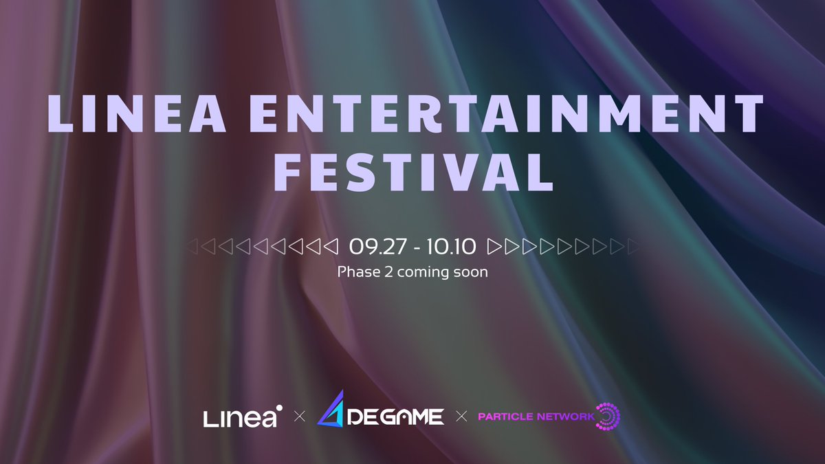 degame_l2y's tweet photo. 🚀 Linea Festival Phase 2 Starts in 1 Day!

Get ready for Phase 2 of the Linea Entertainment Festival, beginning in just 1 day! 🎉 More games, projects, and special rewards await. Phase 1 was a hit with 50K+ participants and 300K+ tasks completed. Phase 2 promises an even more exciting journey! 🕹

Learn more: https://t.co/WGY6CENp2a

#LineaFestival #Web3Gaming #DeGame🚁🎮🎁
