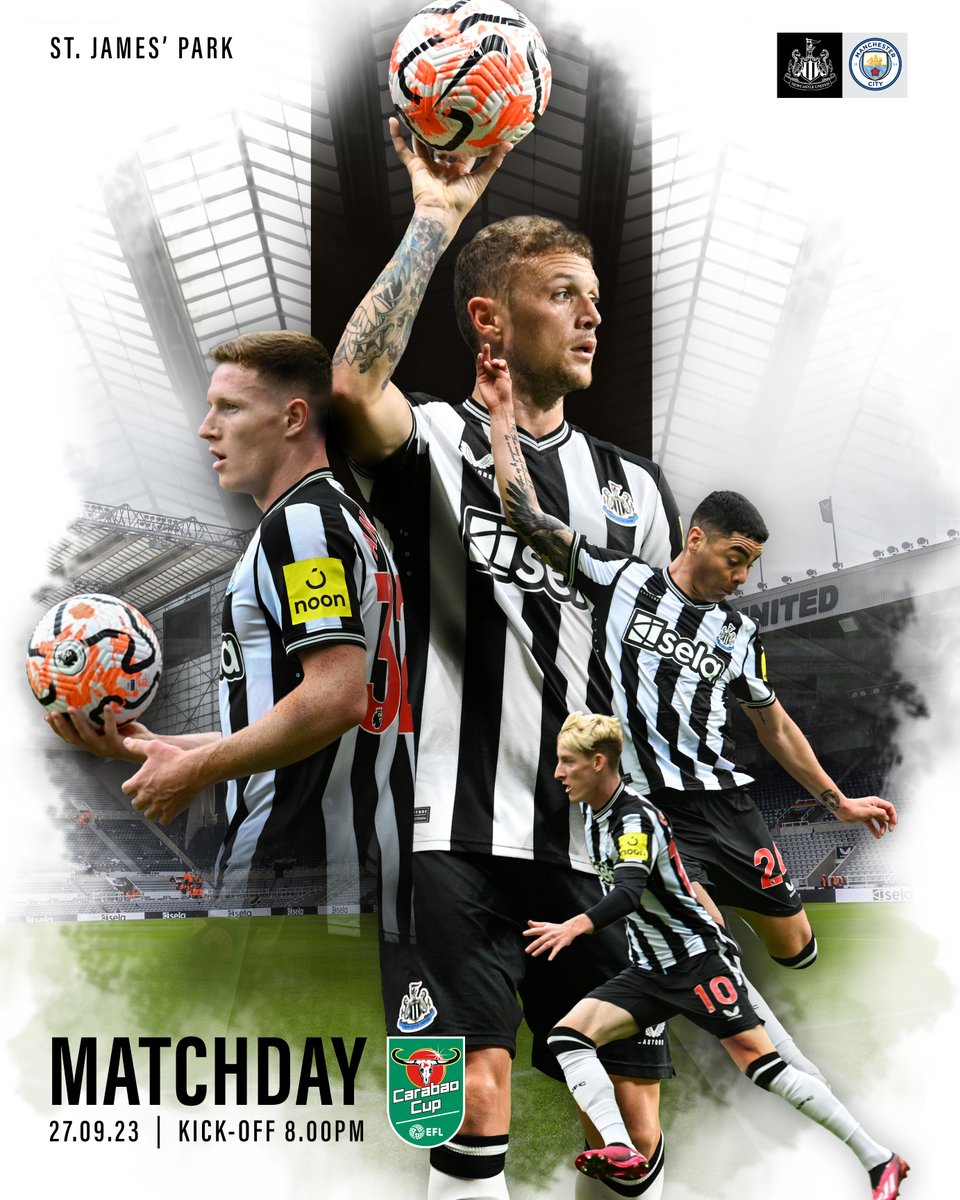 NUFC's tweet photo. Up for the cup! 🏆

⚫️ HOWAY THE LADS! ⚪️ https://t.co/QyGDeUdKYx