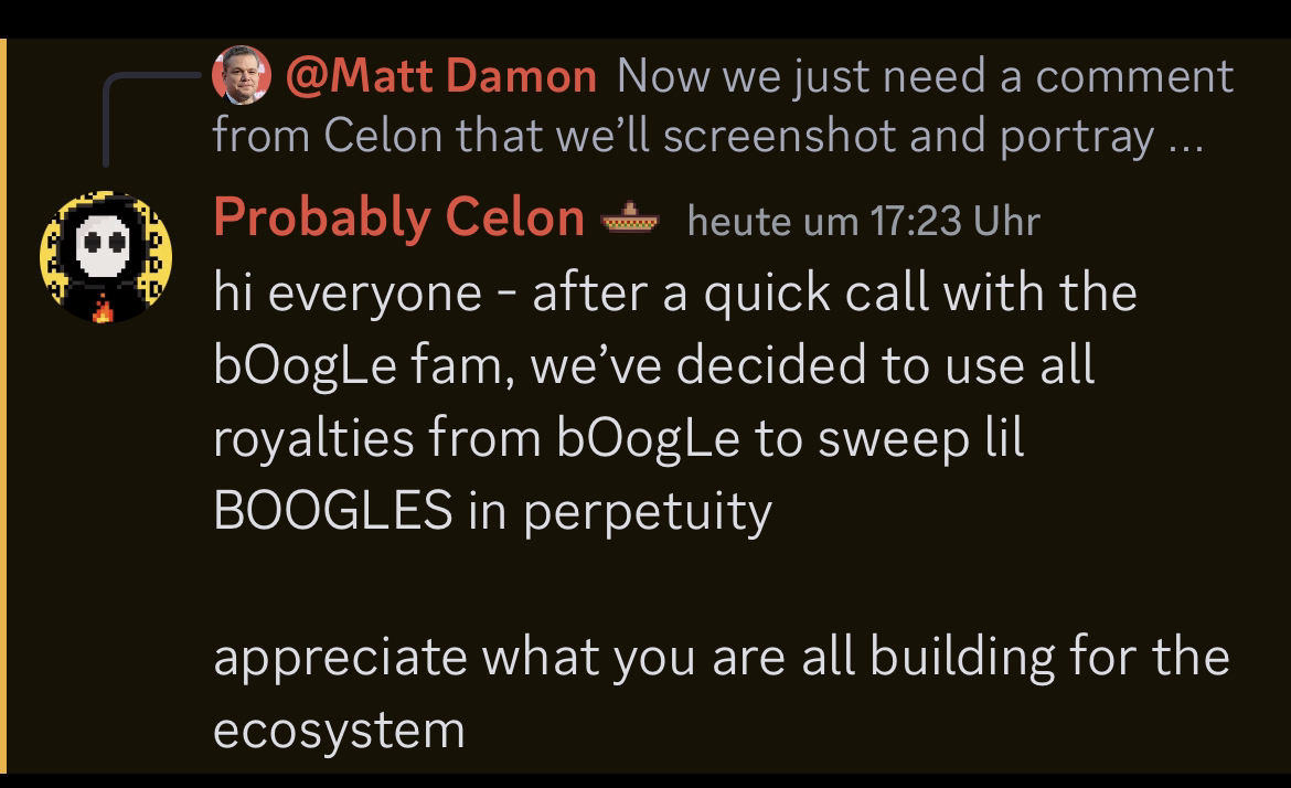 BREAKING: Probably, Maybe, It Could Be <a href="/0xCelon/">celon</a> is bullish on lil boogs