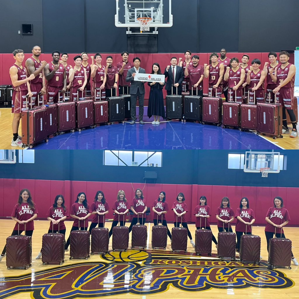 この度越谷市に本社を置くスーツケース・旅行用品メーカーT＆S様に

レジェンドウォーカー<a href="/LegendWalker_JP/">㈱T&S｜LEGEND WALKER🧳｜PETiCO🐾【公式】</a> のスーツケースをご提供いただきました。

選手・スタッフには
🧳BLUE WHALE
AlphaVenusには
🧳WREATH

B1への旅へのサポート✨
大切に使わせていただきます！

#越谷アルファーズ #必翔 #感謝