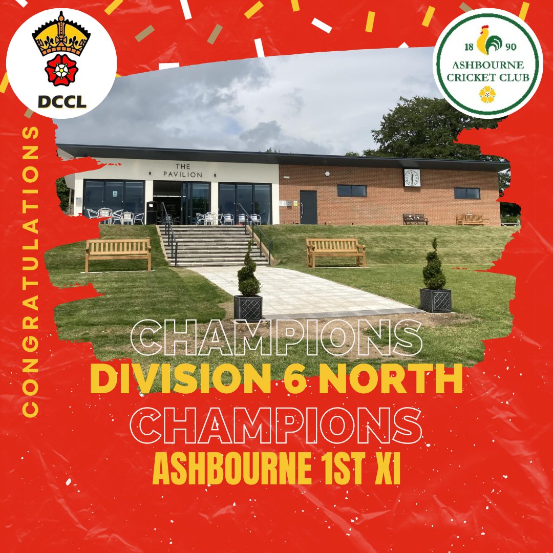 Winners Week! Congratulations to @AshbourneCC 1st XI on winning Division 6 North beating @WMcricketclub 2nd XI into 2nd place. #winners #champions