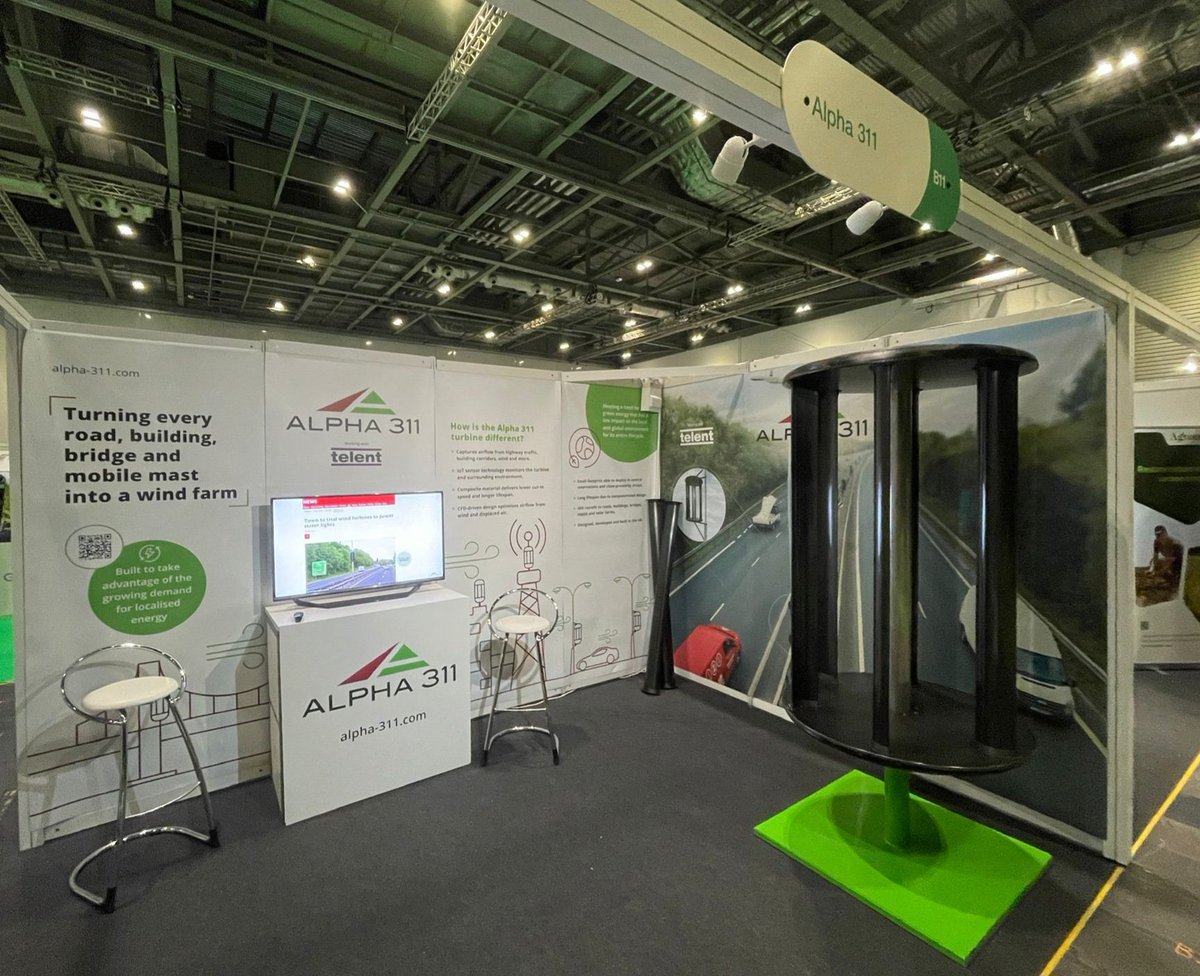 Alpha 311 (@311alpha) on Twitter photo We are LIVE <a href="/ukclimatetech/">Climate Technology Show</a>
Come and see us on stand B11 and come face-to-face with our groundbreaking traffic-powered wind turbine.
#renewableenergy #CTS23 We are LIVE <a href="/ukclimatetech/">Climate Technology Show</a>
Come and see us on stand B11 and come face-to-face with our groundbreaking traffic-powered wind turbine.
#renewableenergy #CTS23