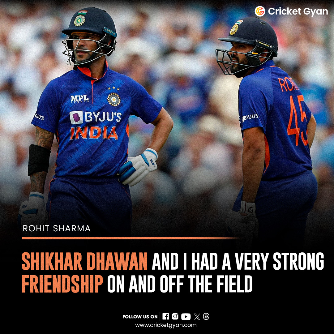 cricketgyann's tweet photo. Rohit Sharma speaks about his bond with Shikhar Dhawan.
Source- IANS
#shikhardhawan #rohitsharma #openingpartnership #openingpartners #bond #lefthander #righthander #teamindia #rohitsharmanews #cricketgyan https://t.co/UNpGBW64wF