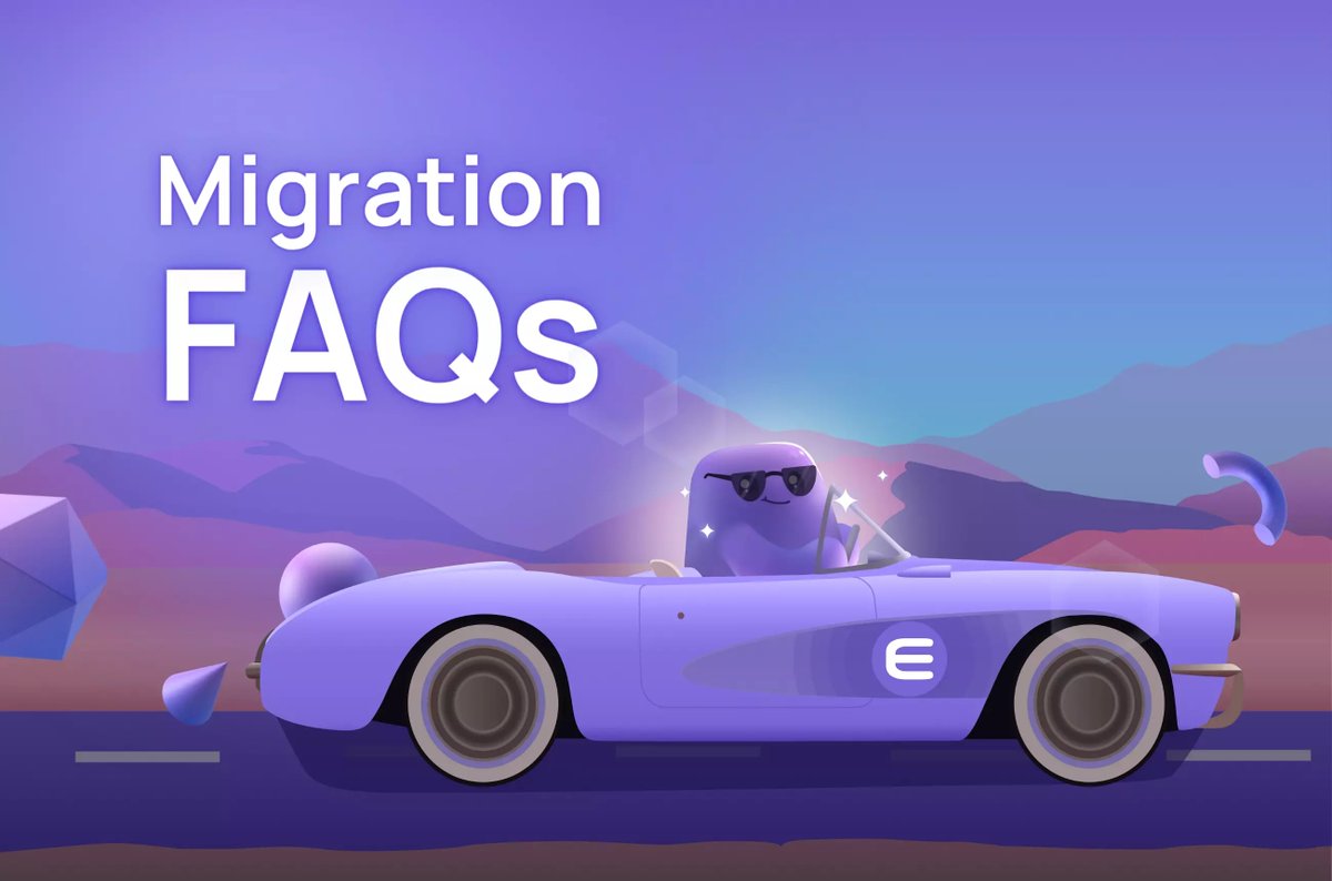 enjin's tweet photo. Curious on how to migrate your tokens? 🤔

The @EnjinSupport squad has updated some of the FAQs! 💜

Here's all you need to know about the migration:

🟣TOKEN MIGRATION FAQs: 
https://t.co/zNQMIRpVU4

🟣NFT MIGRATION FAQs:
https://t.co/kLetsTwig0 https://t.co/RioXiAcmCF