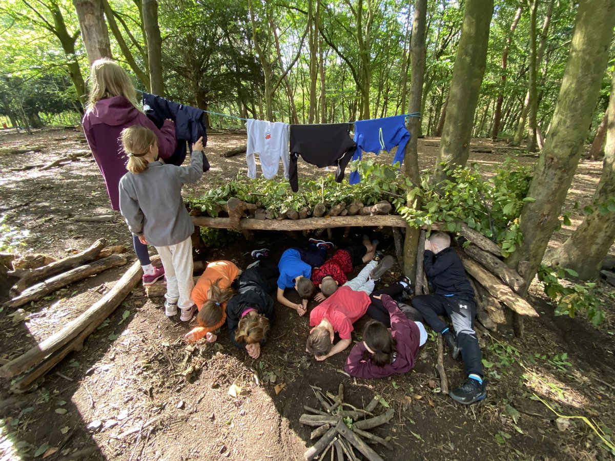 Survival skills. #BearGrylls #CondoverHall #DCEresidential #lettheadventurebegin #JCA #year6 #teamwork #surviving #leantoshelter #youverseswild