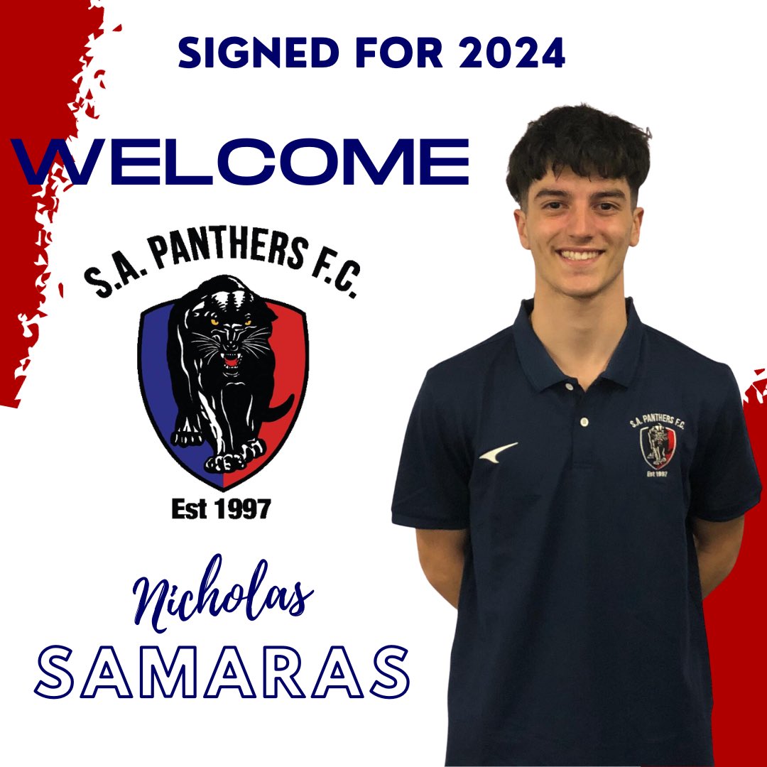 SA_PanthersFC's tweet photo. SAPFC are excited to announce Nick Samaras has joined our club.
An extremely talented, young attacking player with huge potential, Nics flair and natural ability is a great fit for our club. We look forward to seeing this young player reach his full potential.
#pacetoburn ๐ฅ https://t.co/O5ENkjnMoc
