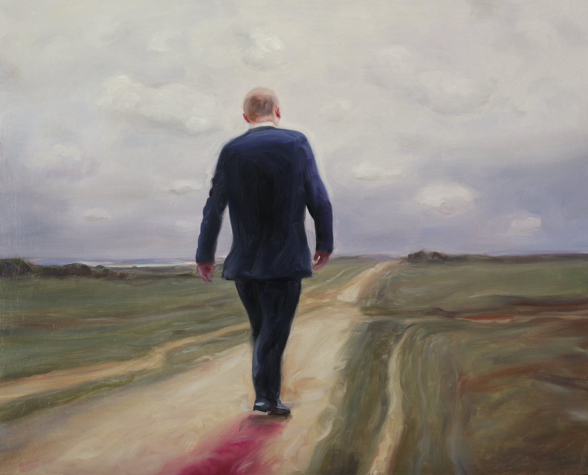 KajStenvall's tweet image. ” Footprints ”, 2023, oil on board, 40 x 50 cm. #ukraina #ukraine #slavaukraini #stopputin #putin #warcriminal #blood #footprints #legacy #war #art #oilpaintings #painters #contemporaryart #kajstenvall