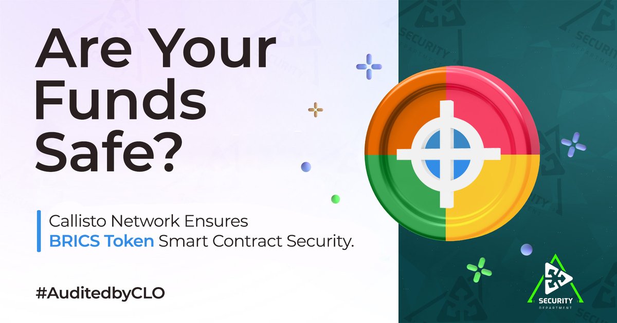 Callisto Security (@callistoaudits) on Twitter photo Heads up, <a href="/bricschain/">BRICS Chain</a> Community!
#CallistoNetwork Security Department has completed a full audit of #BRICSToken.
Read the report on our blog:
📋clo.click/BRICS-Audit
#BlockchainSecurity #SmartContractAudit Heads up, <a href="/bricschain/">BRICS Chain</a> Community!
#CallistoNetwork Security Department has completed a full audit of #BRICSToken.
Read the report on our blog:
📋clo.click/BRICS-Audit
#BlockchainSecurity #SmartContractAudit