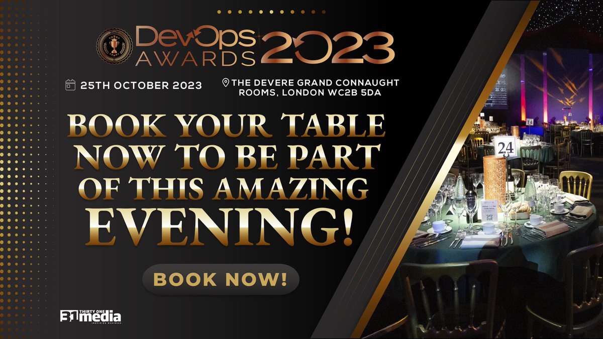 DevOpsOnline's tweet image. "Grab your seat quickly for this fantastic evening filled with celebration, networking, and rewards. Only a few tables remain!"
To book your table: devopsonline.co.uk/the-devops-ind…
#devopsengineer #devopscommunity #devopsarchitect #devopsservices #devopsdeveloper #softwaredevelopment
