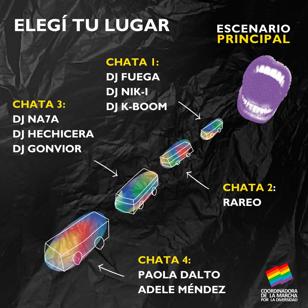 ¿Ya sabés con quién vas a marchar? 🧚

Te dejamos el recorrido y les artistas que van a estar acompañándonos este año en las chatas. Agradecemos a todes elles que aportan su arte como acto militante ✊.

@mvicente_marroche
@fuega.uy 
<a href="/na7a/">nurul naja</a>.ok 
<a href="/djgonvior/">Dj Gonvior</a>