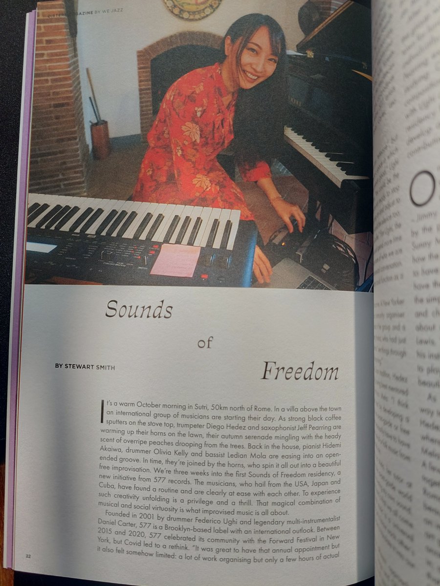 577Records's tweet photo. Thank you @Stewfsmith @wejazzhelsinki  !! SOF Music Residency feature in the magazine as we are getting ready for SOF Morocco in 3 weeks!! @matthewputman @diego_hedez02  @federicoughi https://t.co/pLVOuqnkCn