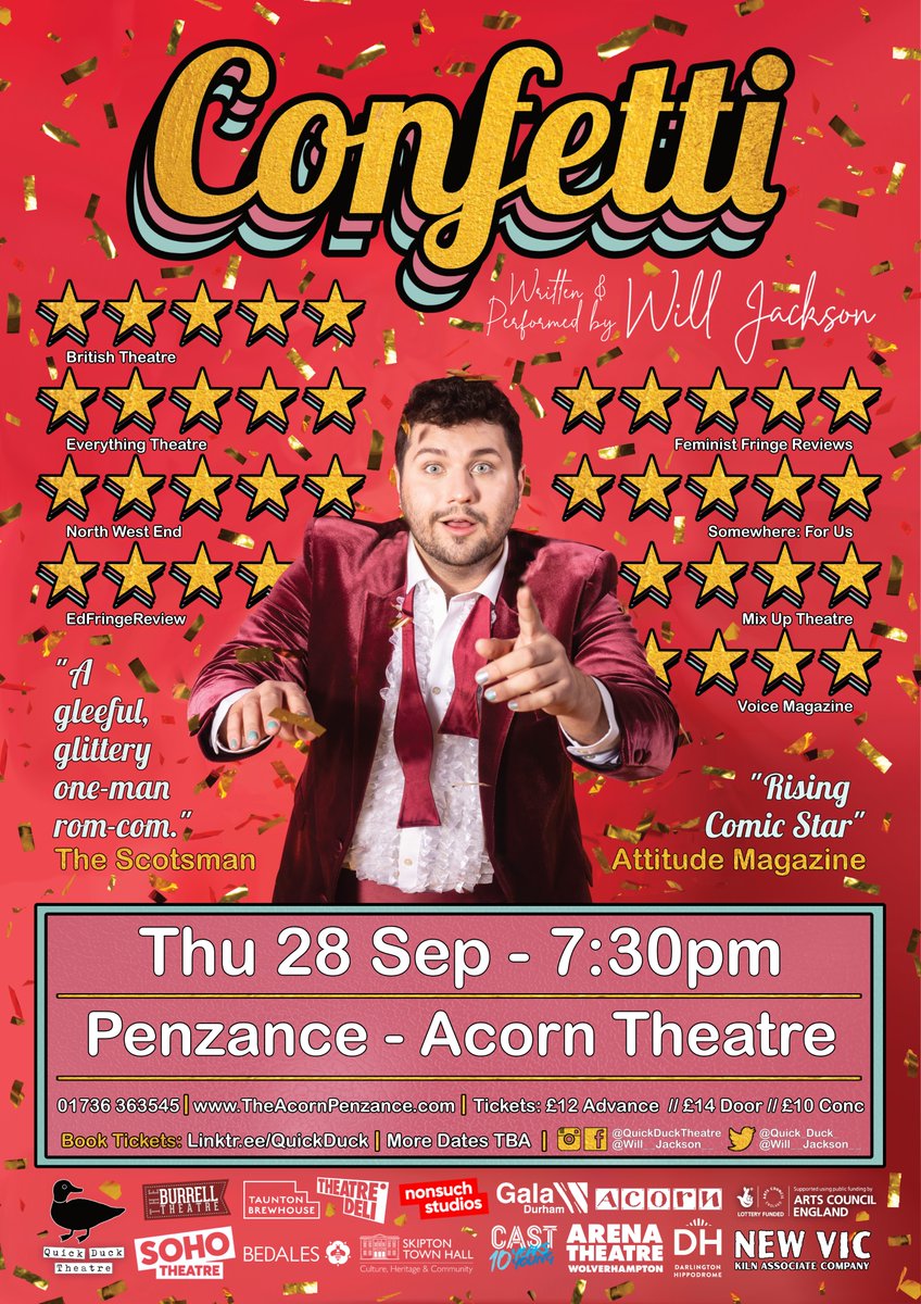 Penzance! We're bringing Confetti to <a href="/AcornPZ/">The Acorn</a> this Thursday, see ya there! 💜🎉

🎟️theacornpenzance.ticketsolve.com/ticketbooth/sh…