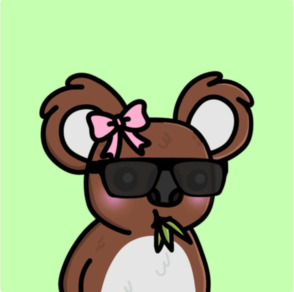 <a href="/BR0THERWEST/">W3ST</a> <a href="/HippieLifeKrew/">HLK💚</a> <a href="/SpaceRidersXYZ/">Space Riders</a> <a href="/KoalaDayNFT/">Koala Day™</a> <a href="/0xHarmon/">Harmon</a> <a href="/luvdahiphop/">Luv</a> <a href="/MaceGalladh/">Mace 😻🇳🇿</a> That's a Koalaty 1/1!!! Love it!