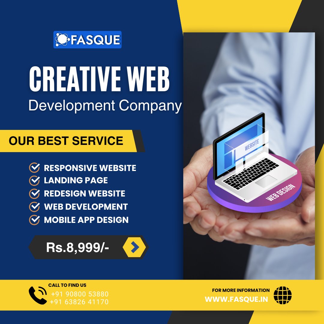Creative web development company
fasque.in
#fasque #webdesign #appdesign #webdesignanddevelopment #webdesignstudio #webdesigntips #webdesignerneeded #webdesignspecialist #webdesigne