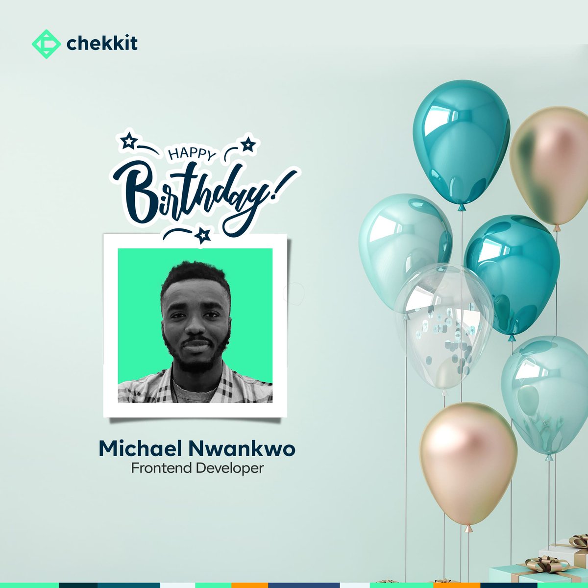 Today at Chekkit, we celebrate our Frontend Developer, Michael Nwankwo.

Your impact is invaluable.🥰 We appreciate every effort you take to keep all consumers safe. 

#happybirthday #chekkitappteam #trending