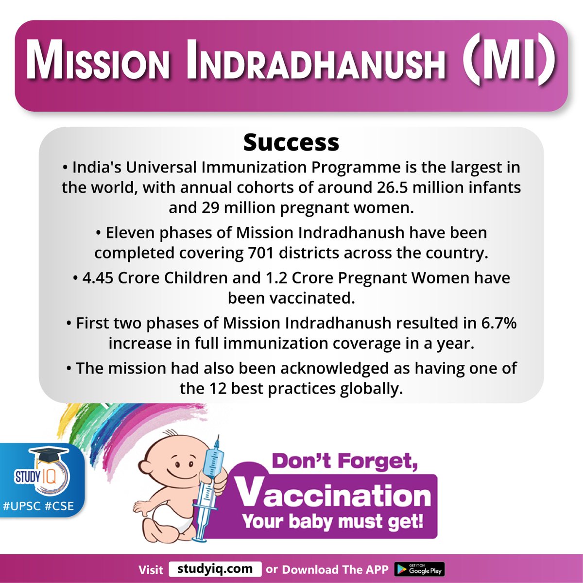 Mission Indradhanush

#missionindradhanush #mi #whyinnews #uttarpradesh #ashawarkers #newbornimmunizations #newbornbaby #universalimmunizationprogram #uip #pregnantwomen #ministryofhealthandfamilywelfare #childmortality #india #upsc #cse #ips #ias