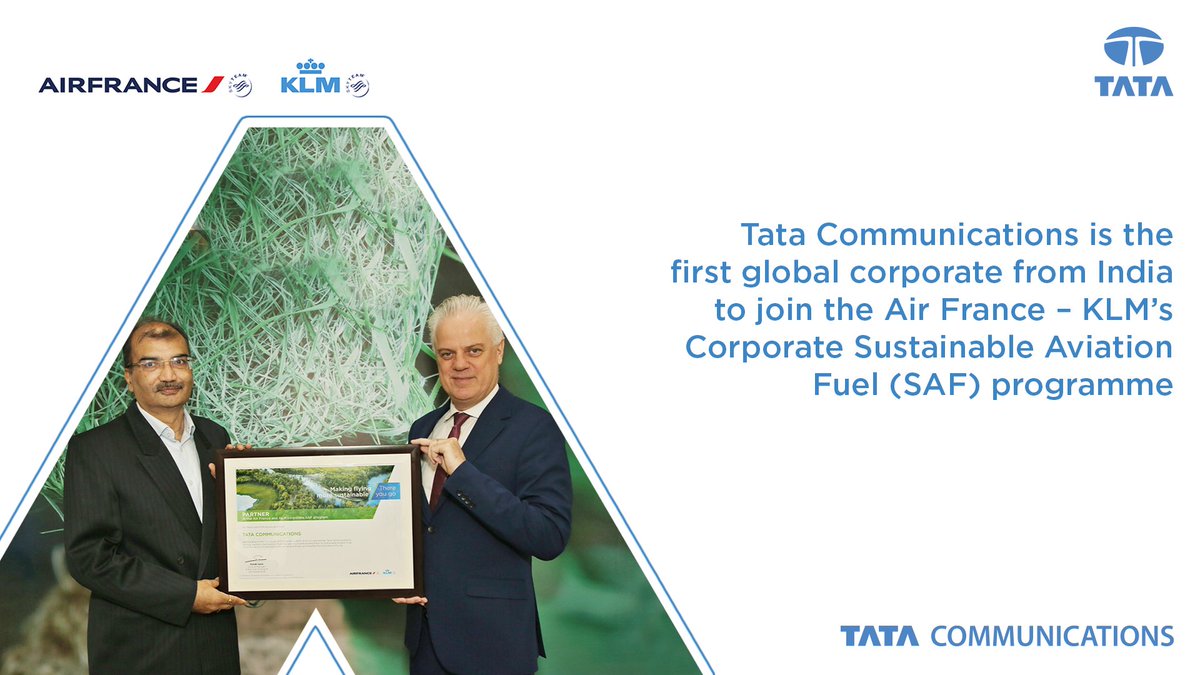 Tata Communications (@tata_comm) on Twitter photo 🌿"The greatest threat to our planet is the belief that someone else will save it."🌍 We’ve taken up the challenge of sustainability hand-in-hand with <a href="/AirFranceKLM/">Air France-KLM Group</a>, working towards a greener and more responsible aviation industry. Together, we can make a difference!🤝🛫: 🌿"The greatest threat to our planet is the belief that someone else will save it."🌍 We’ve taken up the challenge of sustainability hand-in-hand with <a href="/AirFranceKLM/">Air France-KLM Group</a>, working towards a greener and more responsible aviation industry. Together, we can make a difference!🤝🛫:
