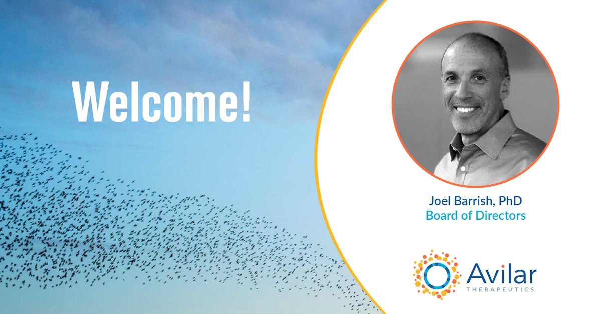 Avilar_Tx's tweet photo. We are excited to welcome Joel Barrish to our Board of Directors.
#AvilarGoesExtracellular https://t.co/dTwfeSIXLn