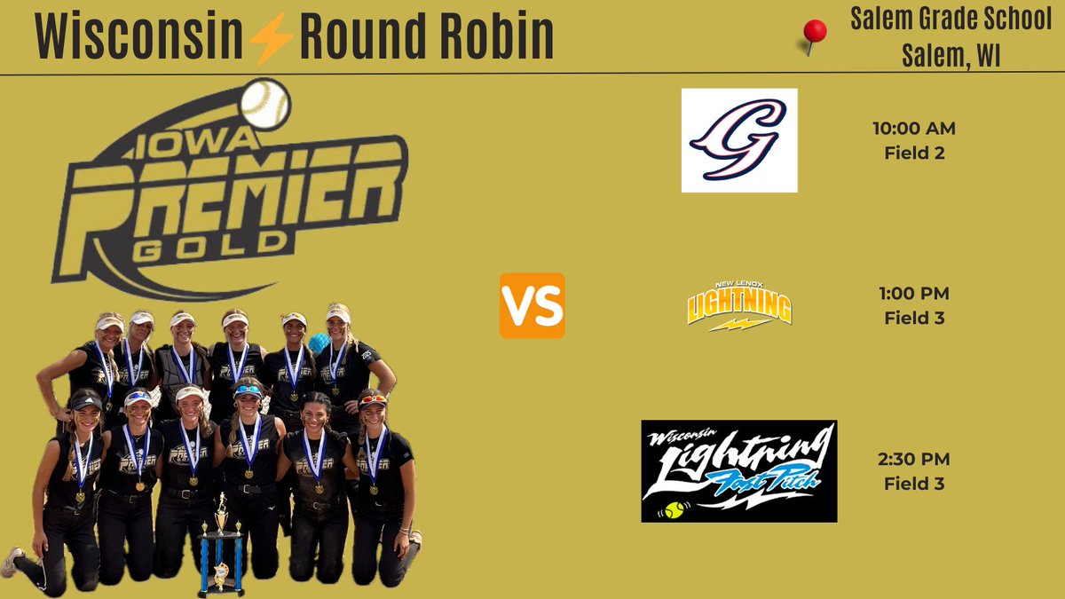 We are back in action this Sunday! Excited to get some games in against high level competition <a href="/WI_LightningSB/">WI Lightning SB</a> round robin!
#softball <a href="/IowaPremierFP/">Iowa Premier Fastpitch</a>