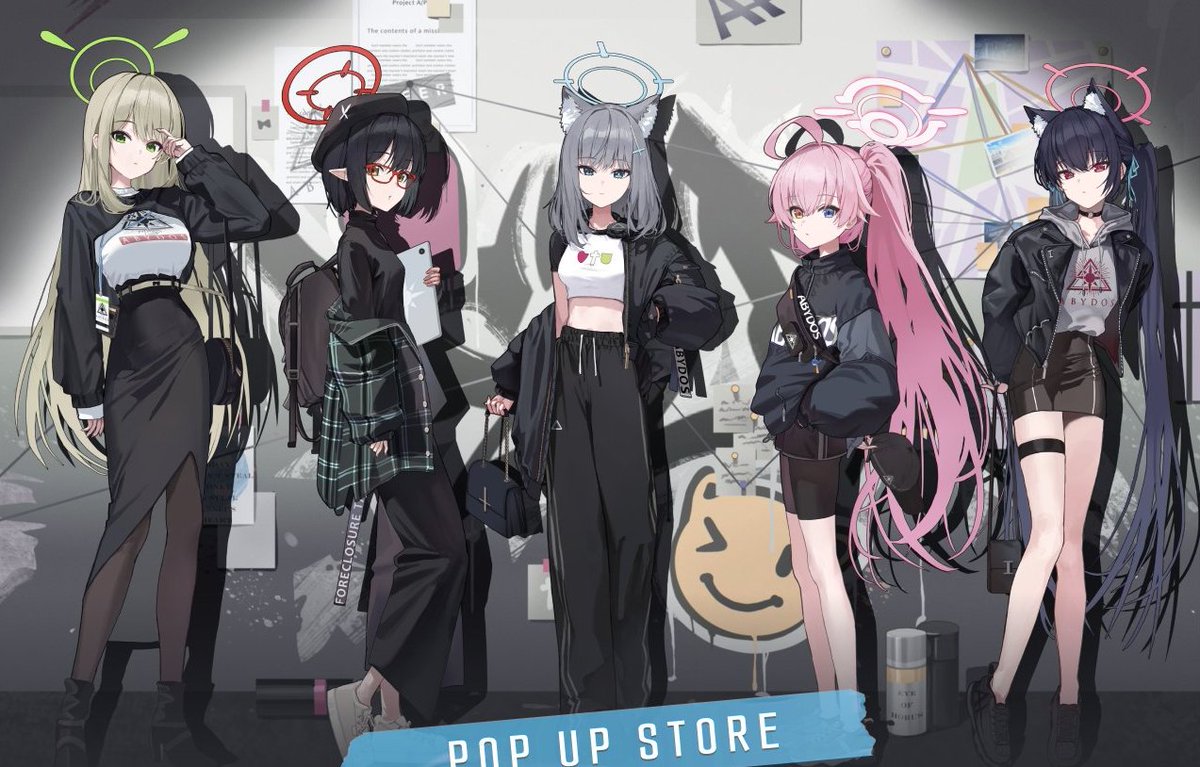 韓国ブルアカのコラボ、ビジュアルがつよい・・・ 日本の公式も