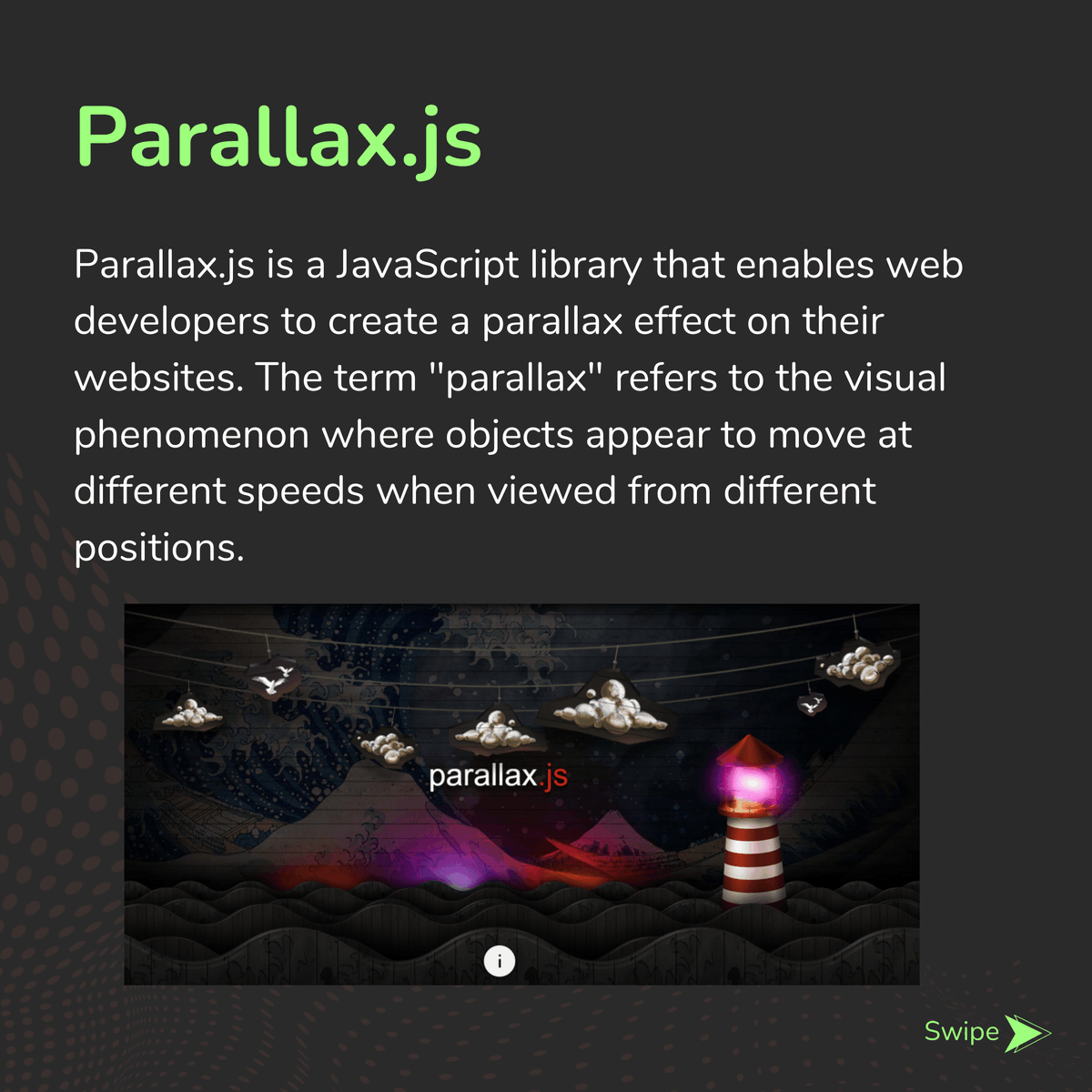 wrkble's tweet photo. πLet's make AWWWARDS Winning Websites with these Libraries #wrkble #wearedevs #DevRel #wearedevelopers #100daysofcode #javascript #js #programming #threejs #hammerjs #parallaxjs #webgl #libraries #javascriptlibraries @JavaScript @threejs https://t.co/AOnYKdehPj