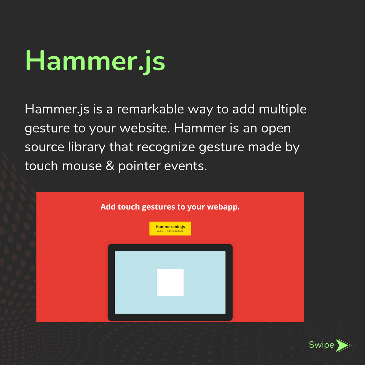 wrkble's tweet photo. πLet's make AWWWARDS Winning Websites with these Libraries #wrkble #wearedevs #DevRel #wearedevelopers #100daysofcode #javascript #js #programming #threejs #hammerjs #parallaxjs #webgl #libraries #javascriptlibraries @JavaScript @threejs https://t.co/AOnYKdehPj