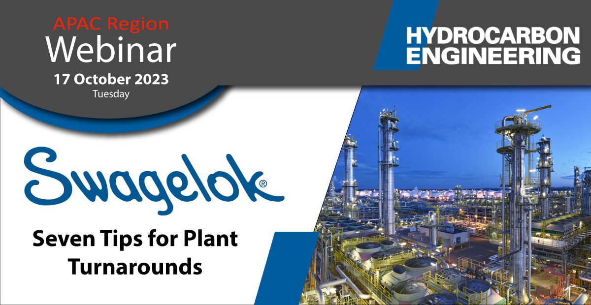 HydrocarbonEng's tweet image. .@Swagelok’s webinar is on 17 October: bit.ly/3ZwoOTx

Join us to hear @Swagelok discuss seven best practices that plant owners and operators can follow for more effective turnaround management.

#webinar #fluidsystem #oilandgas