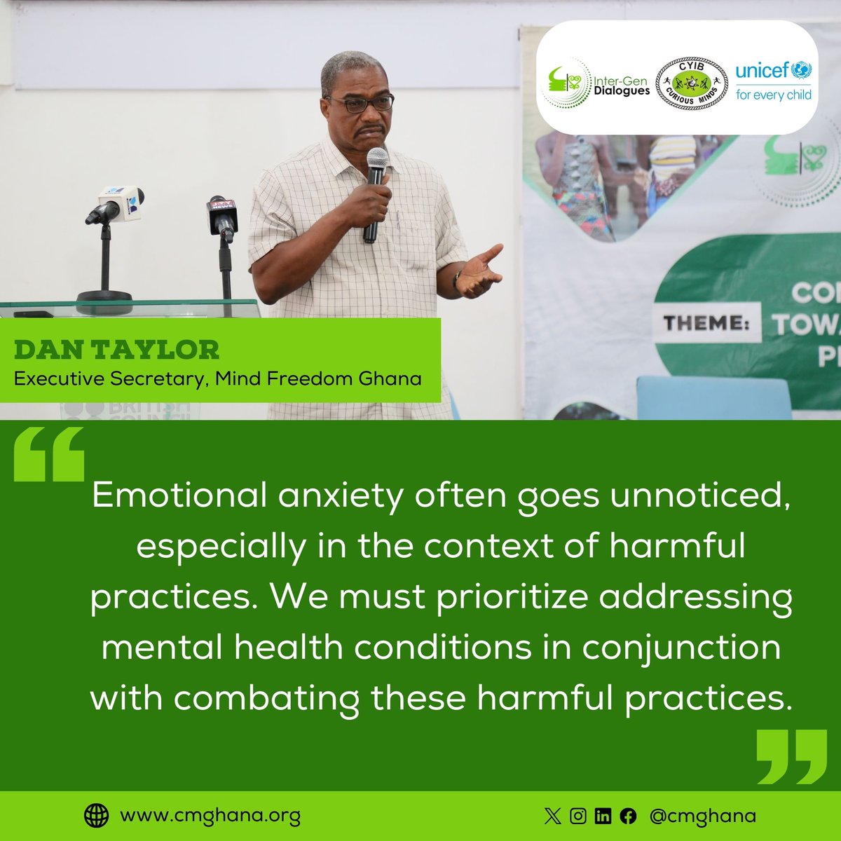 cmghana's tweet photo. Some highlights from Mr. @taylordanash's presentation on harmful practices relating to persons with #MentalHealth conditions, and the reality in the various regions of Ghana.

#CMGhana #EndHarmfulPractices https://t.co/HyrClfr2oA