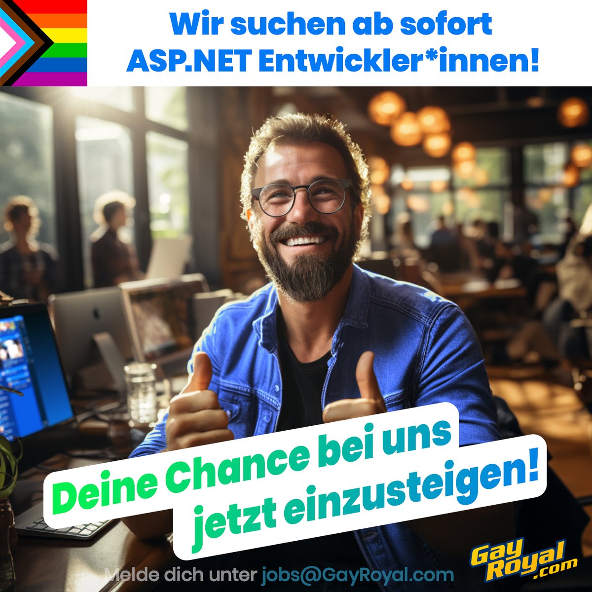 GayRoyal's tweet photo. 🚀 Du bist ein https://t.co/04oTLgbUUY Entwickler auf der Suche nach einer aufregenden neuen Herausforderung? Dann lass uns gemeinsam die digitale Welt erobern! 🚀

Schreib uns: jobs@GayRoyal.com

Wir können es kaum erwarten, von dir zu hören!

#jobs #asp #entwickler #developer https://t.co/nVvbyNgcWf