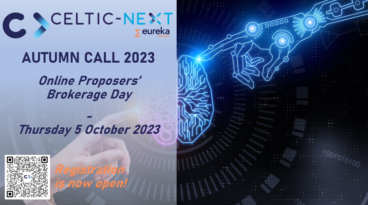 CelticNext's tweet photo. 📢Last chance to send your pitch for our CELTIC Proposers Brokerage Day by sending your pitch by
⌛️ Friday 29th of September 2023 at 5 pm at the latest!

Presentations should be sent to 📧  event@celticnext.eu ASAP, 
using the given template ➡ https://t.co/SqkH5RZfF5 https://t.co/UMN5W08AyF