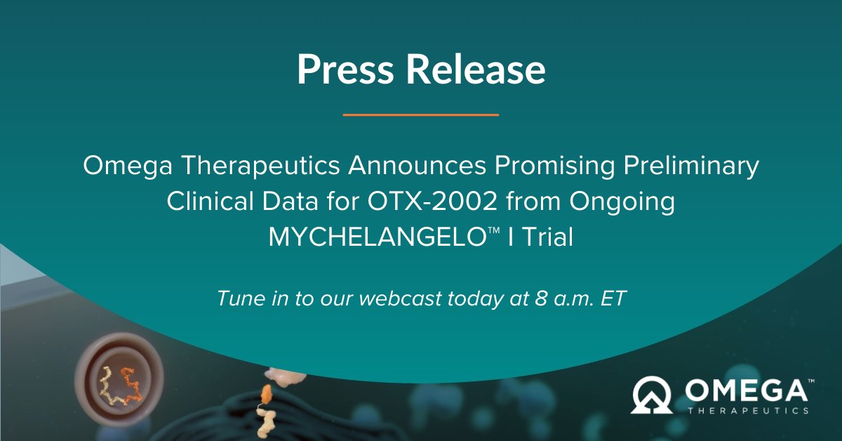 Today we announced promising preliminary data from our landmark first-in-human MYCHELANGELO™ I study evaluating our lead #EpigenomicController for #HepatocellularCarcinoma. Read our press release for more including webcast access: brnw.ch/21wCWsW $OMGA