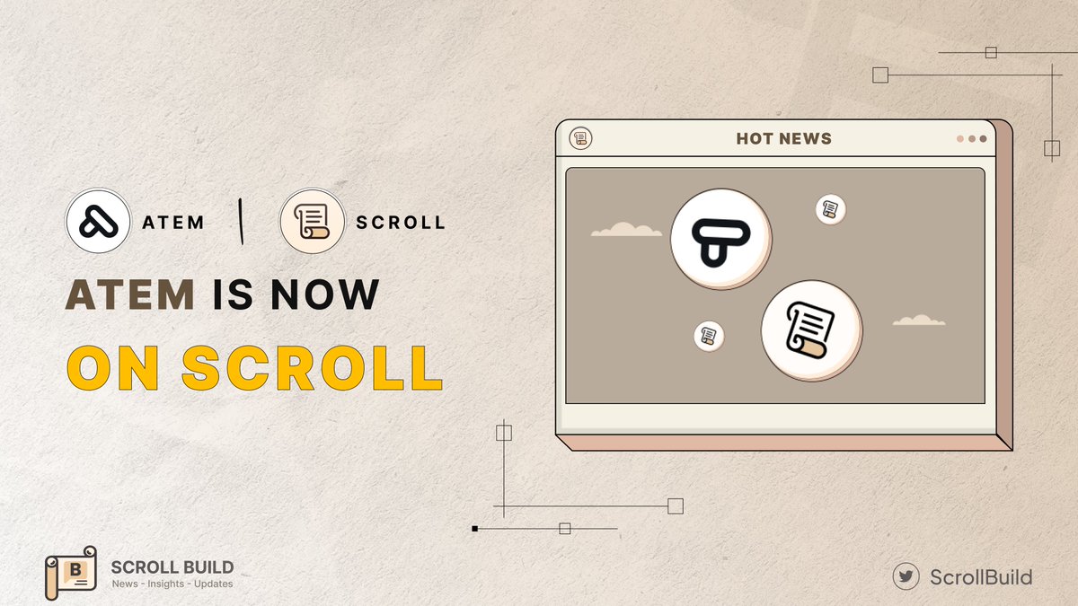 ScrollBuild's tweet image. 🚀 Exciting news! 

🌐 @Atem_Network is expanding up its cross-chain framework to @Scroll_ZKP testnet! 

🌟 Dive into the future of blockchain technology with #Atem is now live on Scroll Testnet Sepolia! 

#Scroll #BuildOnScroll