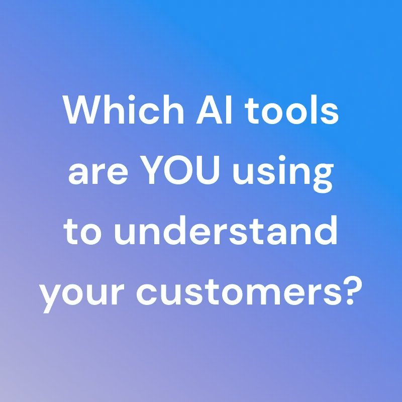 caittests's tweet photo. >70% of UX Researchers and Product teams say they're trying AI now to figure out customers (multiple sources). 

Are *YOU* using any AI tools to understand your customers? Which ones? https://t.co/PKBev3511C