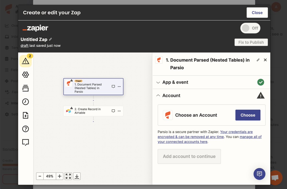 Feature update: You can now create and edit your Zaps without leaving Parsio!